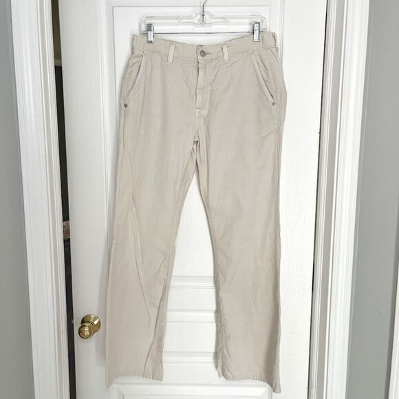 7 For All Mankind Other - Seven For All Mankind Khaki Cottom Bootcut T6025487U Flat Front Pocket Pants